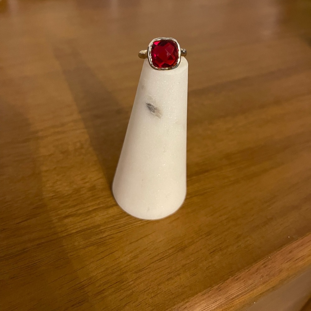 Red rhinestone ring